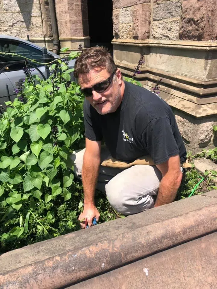 Paul Eastman, owner of Homelight Boston, working on a job site